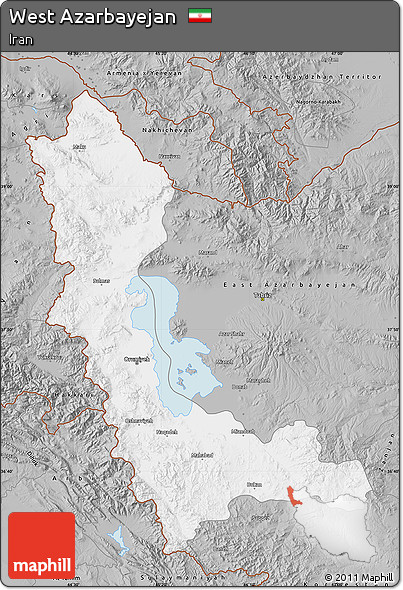 Gray Map of West Azarbayejan