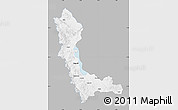 Gray Map of West Azarbayejan, single color outside