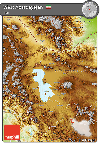Physical Map of West Azarbayejan