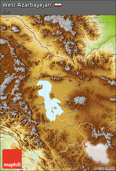 Physical Map of West Azarbayejan