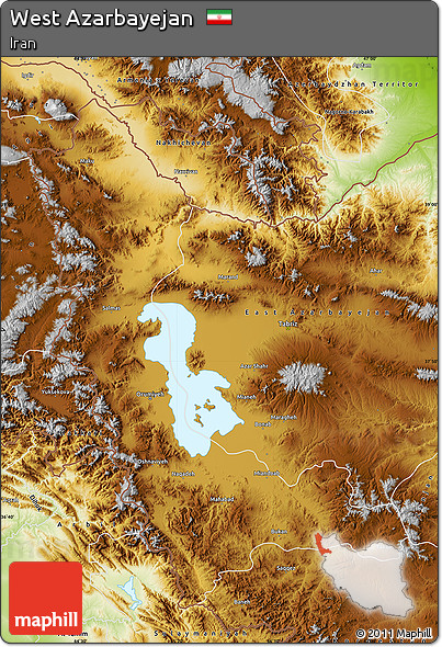 Physical Map of West Azarbayejan