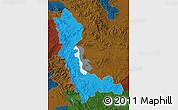 Political Map of West Azarbayejan, darken