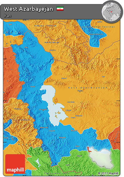 Political Map of West Azarbayejan