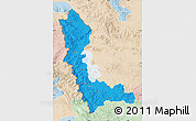 Political Map of West Azarbayejan, lighten