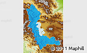 Political Map of West Azarbayejan, physical outside