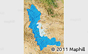 Political Map of West Azarbayejan, satellite outside