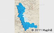 Political Map of West Azarbayejan, shaded relief outside