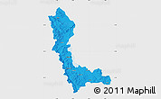 Political Map of West Azarbayejan, single color outside