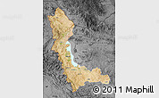 Satellite Map of West Azarbayejan, darken, desaturated