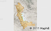 Satellite Map of West Azarbayejan, lighten, semi-desaturated