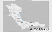 Gray Panoramic Map of West Azarbayejan, single color outside