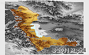 Physical Panoramic Map of West Azarbayejan, desaturated