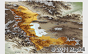 Physical Panoramic Map of West Azarbayejan, semi-desaturated