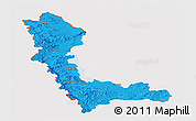 Political Panoramic Map of West Azarbayejan, cropped outside