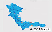 Political Panoramic Map of West Azarbayejan, single color outside