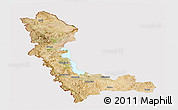 Satellite Panoramic Map of West Azarbayejan, cropped outside