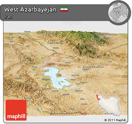 Satellite Panoramic Map of West Azarbayejan