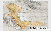 Satellite Panoramic Map of West Azarbayejan, lighten, semi-desaturated