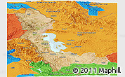 Satellite Panoramic Map of West Azarbayejan, political outside