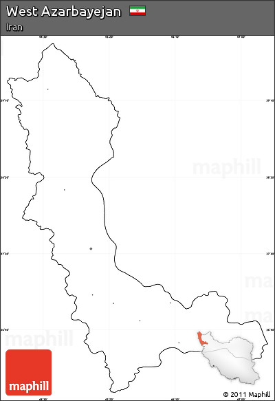Blank Simple Map of West Azarbayejan, cropped outside, no labels