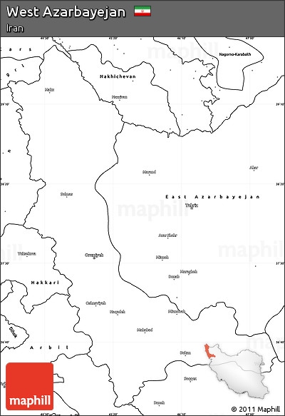 Blank Simple Map of West Azarbayejan