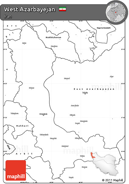 Blank Simple Map of West Azarbayejan