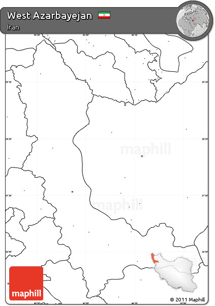 Blank Simple Map of West Azarbayejan, no labels
