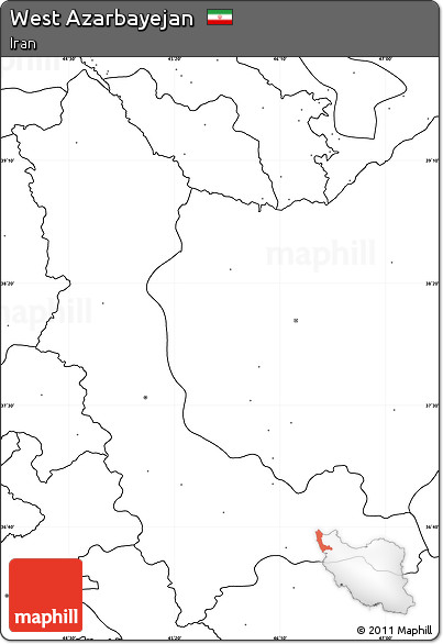 Blank Simple Map of West Azarbayejan, no labels