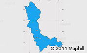 Political Simple Map of West Azarbayejan, cropped outside