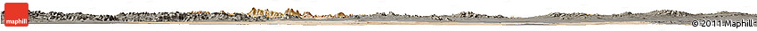 Satellite Horizon Map of Yazd, darken, semi-desaturated