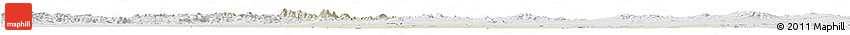 Shaded Relief Horizon Map of Yazd, lighten, desaturated