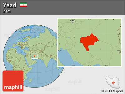 Savanna Style Location Map of Yazd