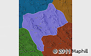 Political Map of Yazd, darken