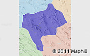 Political Map of Yazd, lighten