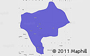 Political Simple Map of Yazd, single color outside, borders and labels