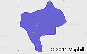 Political Simple Map of Yazd, single color outside