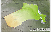 Physical 3D Map of Al-Anbar, darken, semi-desaturated