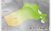 Physical 3D Map of Al-Anbar, desaturated