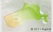 Physical 3D Map of Al-Anbar, lighten, semi-desaturated