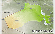 Physical 3D Map of Al-Anbar, semi-desaturated