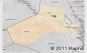 Satellite 3D Map of Al-Anbar, desaturated