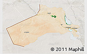 Satellite 3D Map of Al-Anbar, lighten, semi-desaturated