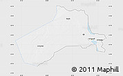 Silver Style Map of Al-Anbar, single color outside