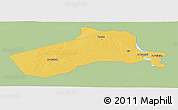Savanna Style Panoramic Map of Al-Anbar, single color outside
