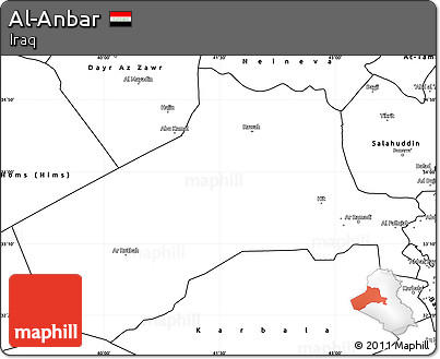 Blank Simple Map of Al-Anbar