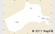 Classic Style Simple Map of Al-Anbar, single color outside