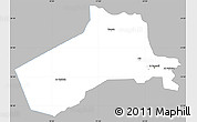 Gray Simple Map of Al-Anbar, single color outside