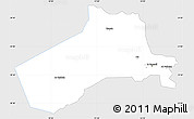 Silver Style Simple Map of Al-Anbar, single color outside