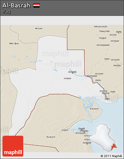 Classic Style 3D Map of Al-Basrah