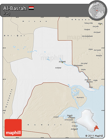 Classic Style Map of Al-Basrah
